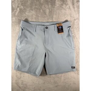 Pelagic Shorts Men's 36 Grey Mako Hybrid High Performance 18"L NWT